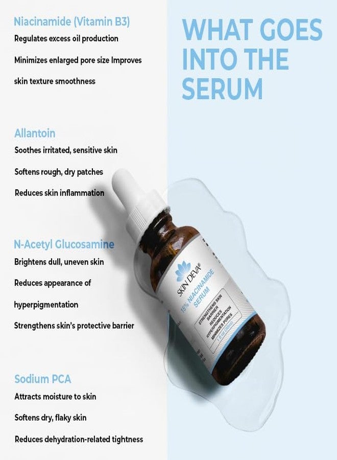 Skin Deva Niacinamide Serum + Zinc – Vitamin B3 Facial Serum for Pore Appearance Refining, Oil Balance & Brighter-Looking Skin – Hydrating Face Serum for Acne-Prone & Uneven Skin Tone - Image 4